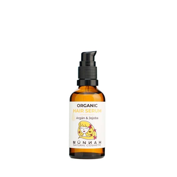 Serum capilar de argán y jojoba ecológico de Munnahologico y vegano de Munnah