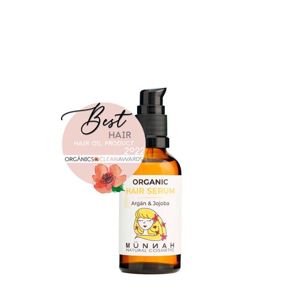 Serum capilar de argán y jojoba ecológico de Munnahologico y vegano de Munnah