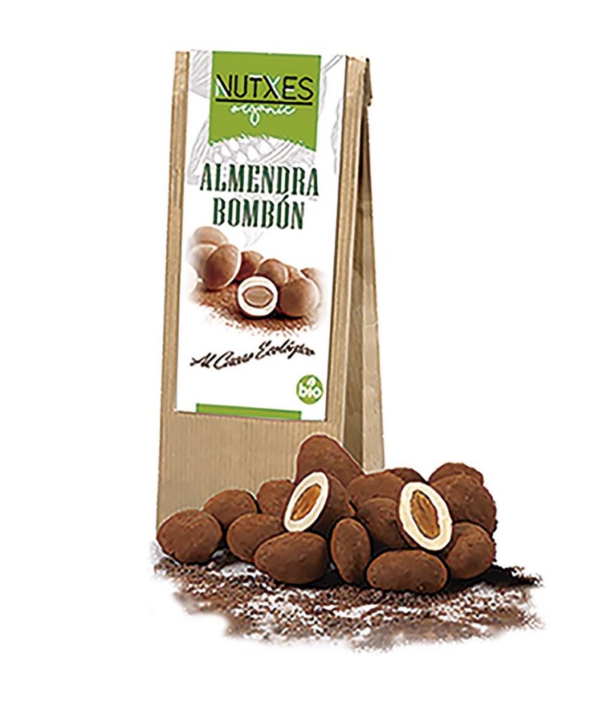 Almendra con chocolate ecológica, artesana, de proximidad