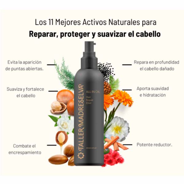 Hair Repair Elixir ecológico y vegano Taller Madreselva